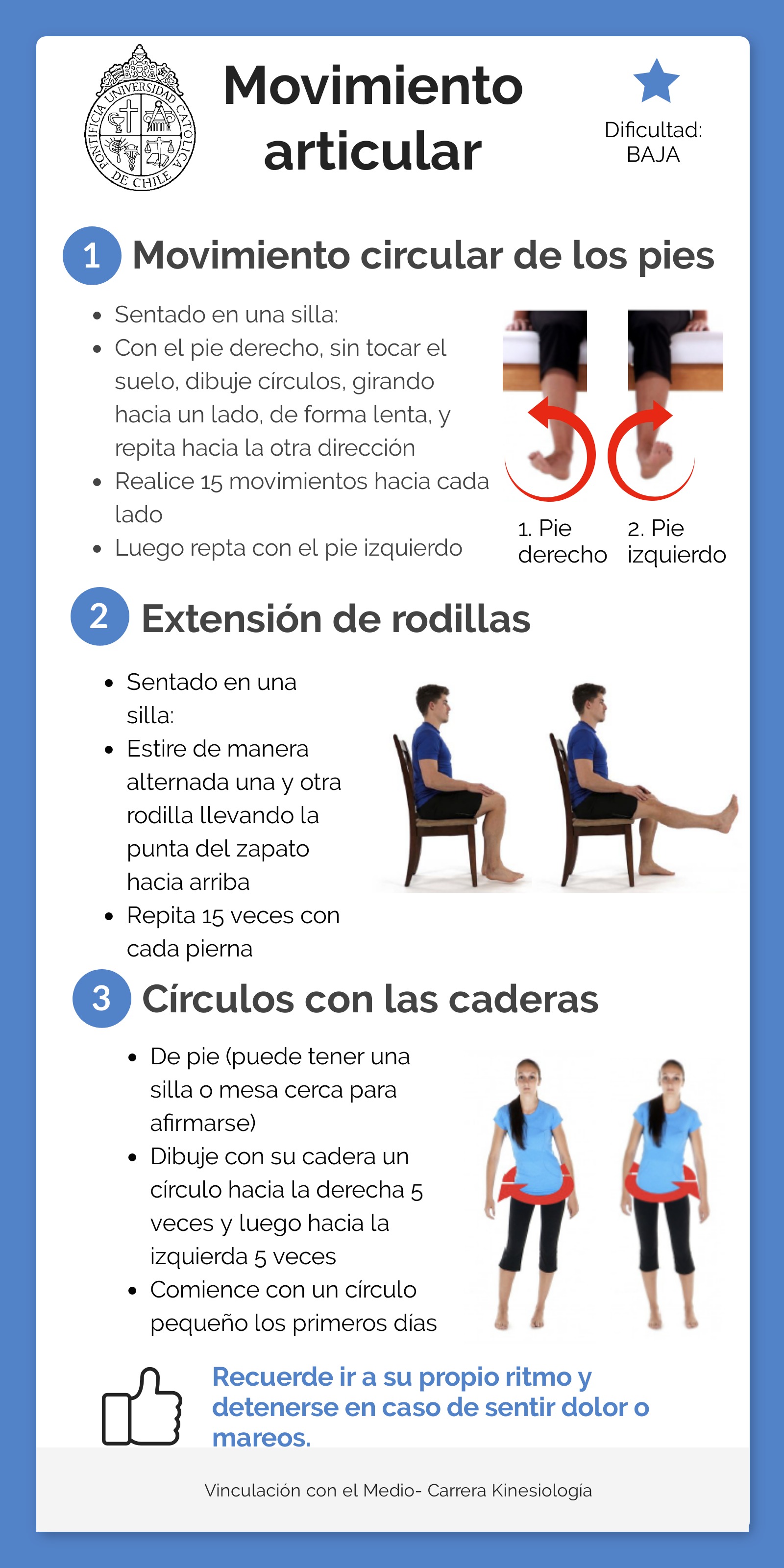 Programa de ejercicios para adultos mayores - Kinesiología UC